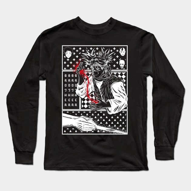 BLOOD TECHNIQUE Long Sleeve T-Shirt by VAZRART